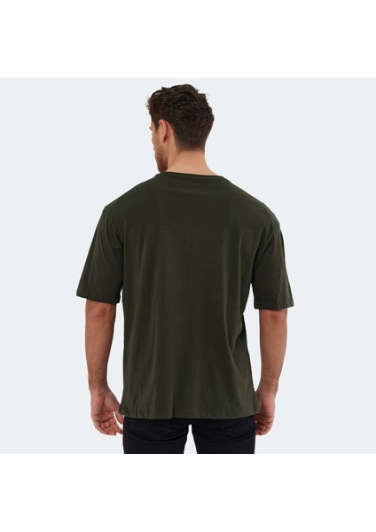KAISER IN Erkek Oversize Sweatshirt Koyu Yeşil