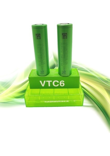 Sony Vtc6 18650 3.7V 3000 Mah Li-Ion Şarj Edilebilir Pil 2'li (Taşıma Kutusu Hediyeli)