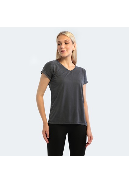 PLAY Kadın Tişört Koyu Gri