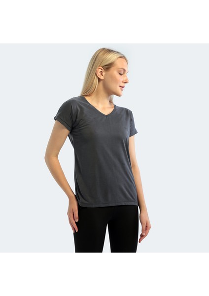 PLAY Kadın Tişört Koyu Gri modelleri
