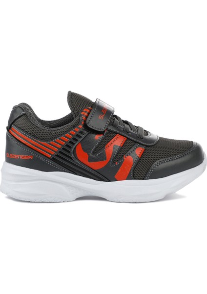 KING Erkek Çocuk Sneaker Koşu & Yürüyüş Ayakkabısı Koyu Gri / Turuncu