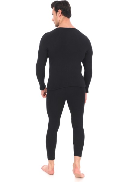 Unisex Siyah Termal İçlik Takım , Kışlık Sıcak Tutan Alt Üst Termal Takım modelleri