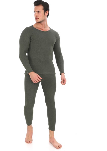 Unisex Haki Rengi Termal İçlik Takım , Kışlık Sıcak Tutan Alt Üst Termal Takım fiyatları