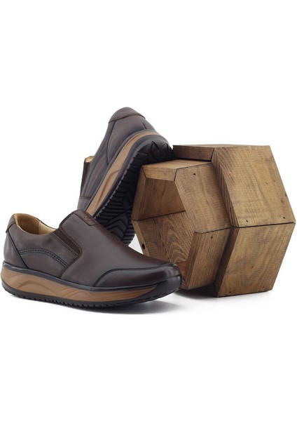 Deri Erkek Günlük Yürüyüş Ayakkabısı - 1650 Kahve