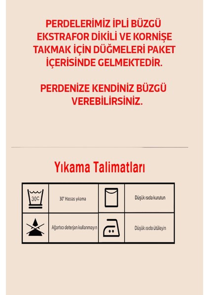 Kaliteli Kumaş, Canlı Renkli Desenli Fon Perde (Özel Üretimdir,ölçüye Dikkat Ediniz)