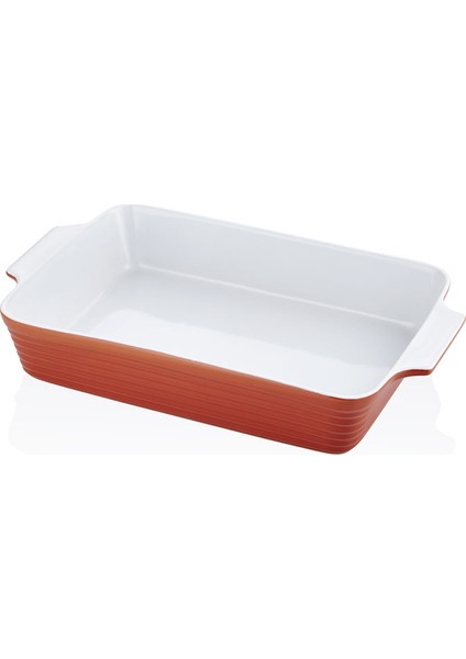 Rossallını Lıfe Brandanı Buyuk Dıkdortgen Kıremıt Fırın Kabı 44X26X8 cm