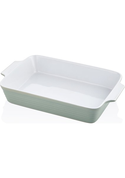 Rossallını Lıfe Brandanı Buyuk Dıkdortgen Yesıl Fırın Kabı 44X26X8 cm