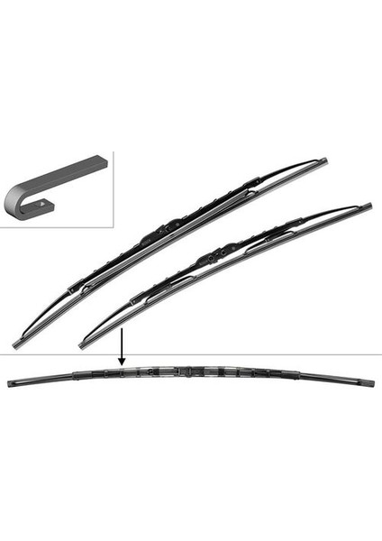 3397001465 Ön Cam Silecek 47.5 47.5cm Twin Spoııerlı Polo 94-01 1H0955425C