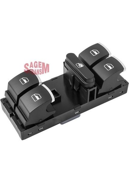 400107 Cam Açma Kapama Anahtarı Surucu Tarafı Dörtlü (Krom Kaplama) Golf Vı Passa cc Jetta Iv Tiguan Touran 05-15 5K4959857