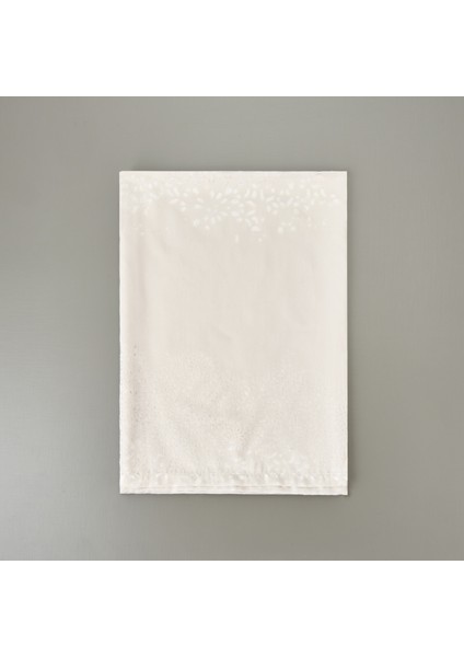 Soft Floral Devore Masa Örtüsü - Gri - 140X200 cm