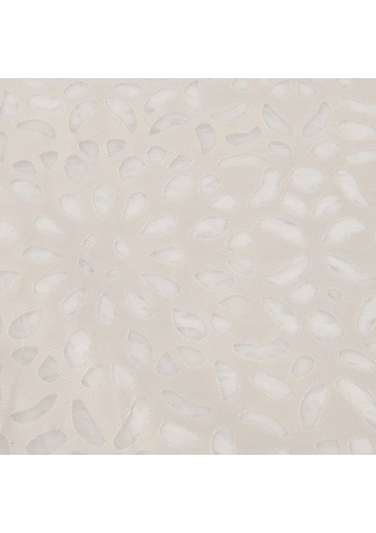 Soft Floral Devore Masa Örtüsü - Gri - 140X200 cm