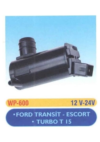 WP600 Cam Su Fıskiye Motoru Escord Transit Sierra 12V