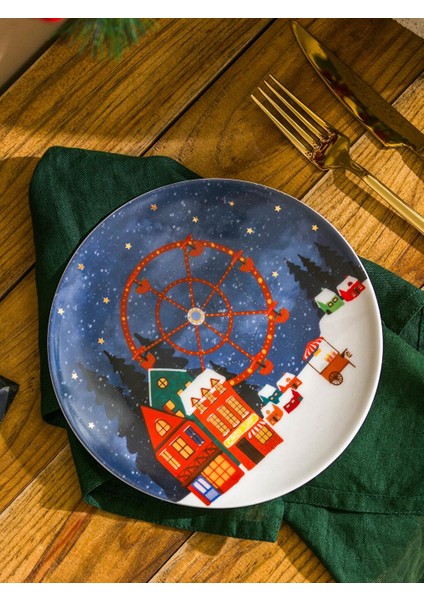 Lcw Home Karışık Yılbaşı Temalı Porselen Tabak 19 cm
