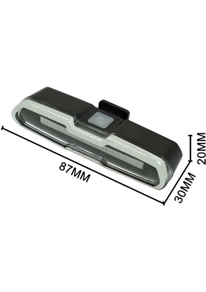 Bisiklet USB Şarjlı LED Kırmızı Beyaz Xbyc 6017