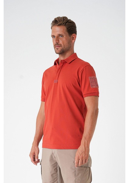 Casual Ryker Polo T-Shirt (Cırtlı) Kiremit - Xl indirimleri