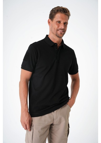 Casual Ryker Polo T-Shirt (Cırtlı) Siyah - Xl indirimleri