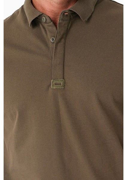 Casual Ryker Polo T-Shirt (Cırtlı) Haki - 4xl modelleri
