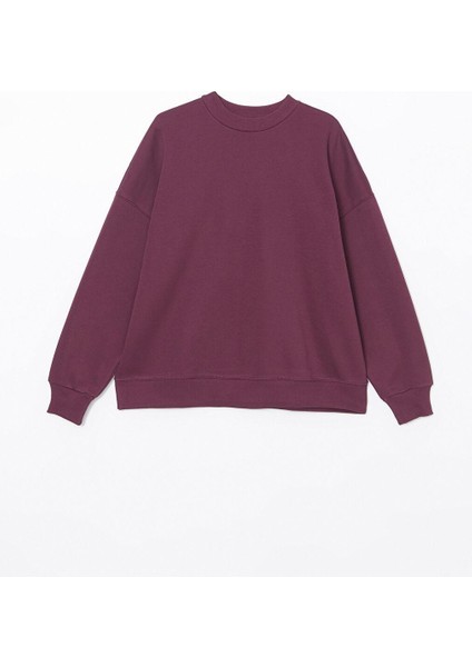 Lcw Vision Bisiklet Yaka Oversize Kadın Kalın Sweatshirt indirimleri