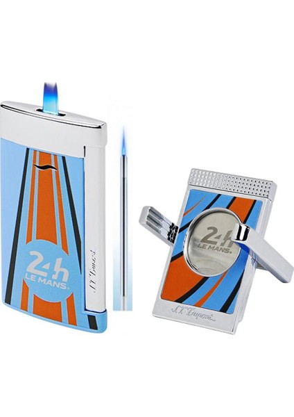 Le Mans Slim 7 Çakmak ve Sehpalı Kesici Seti Turuncu / Orange