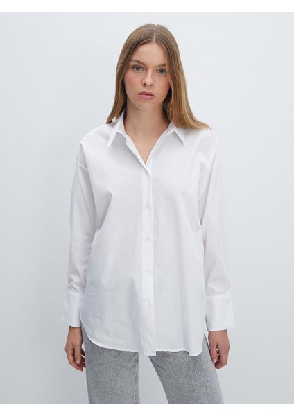 Lcw Vision Oversize Poplin Kadın Gömlek