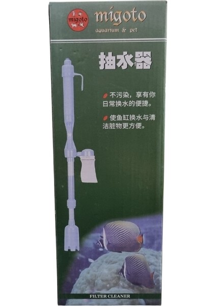 Migoto Elektrikli Akvaryum Dip Süpürgesi Sifonu 45-70 cm Ayarlı modelleri