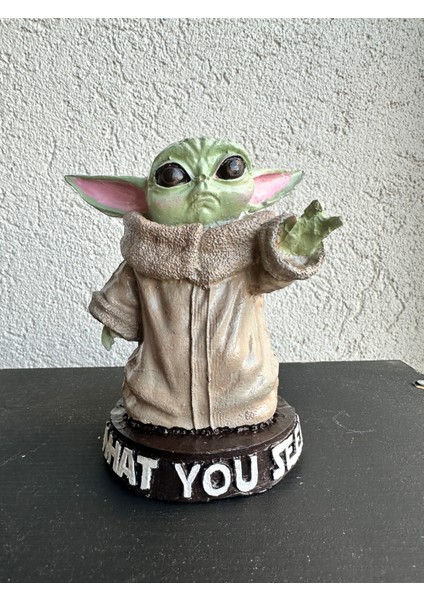 Baby Yoda, Star Wars, Karakter Biblo, Dekoratif Polyester Obje