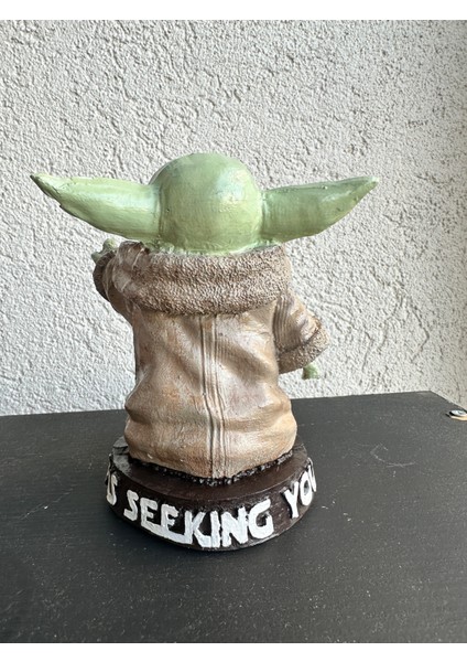 Baby Yoda, Star Wars, Karakter Biblo, Dekoratif Polyester Obje