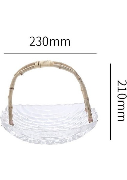 Bambu Kulplu Dikdörtgen Cam Sunumluk - Meyvelik fırsatları