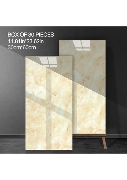 Sarı Mermer Desenli Alüminyum Plastik Duvar Sticker modelleri