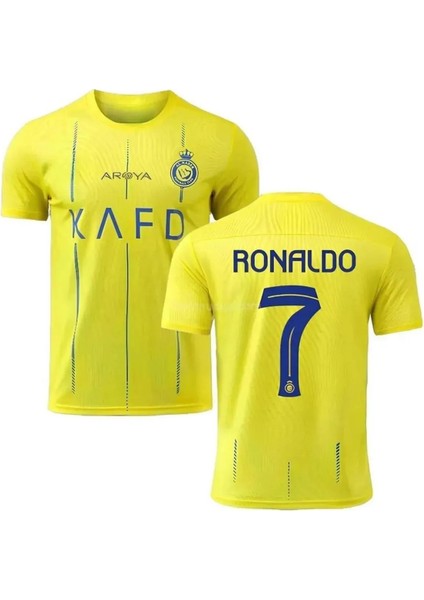 Fc.al-Nassr 23/24 Sezon Cristiano Ronaldo Sarı Yetişkin Forması Kısa Kollu Forma Kısa Kollu