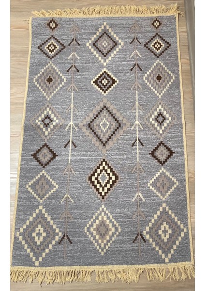 Kilim 80*125CM Çift Taraflı Saçaklı Uşak Yöre Yıkanabilir