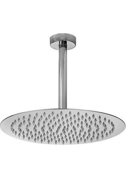 İnce Yuvarlak Tepe Duş Başlığı Tavandan Borulu (Ø 300 mm) 102145057