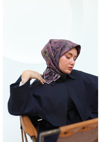 Twill Ipek Eşarp - 90 x 90 - 11455-16
