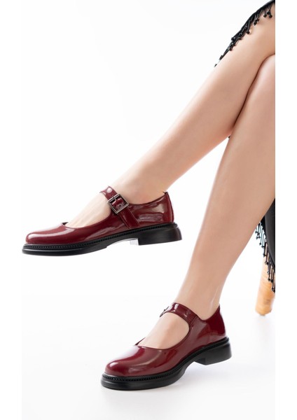 Ysn-4422 Bordo Kroko Topuklu Kadın Çizme