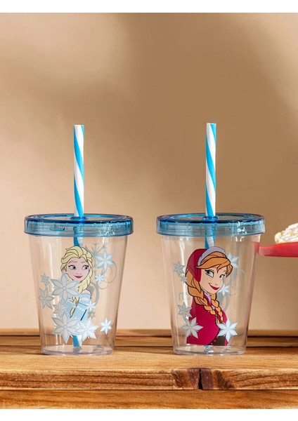 Lcwk Frozen Baskılı Pipetli Bardak 2'li