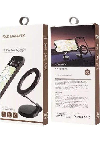 Manyetik Araç Telefon Tutucu 360 Dönen Ayarlanabilir Katlanabilir