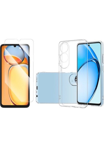 Oppo A60 Kılıf Zore Süper Silikon Kapak + Blue Nano Ekran Koruyucu