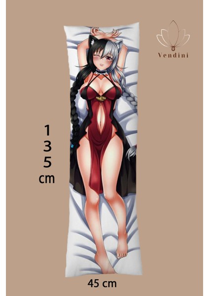 Çift Yön Baskılı Fantastik Anime Dakimakura Sarılma Yastık Kılıfı