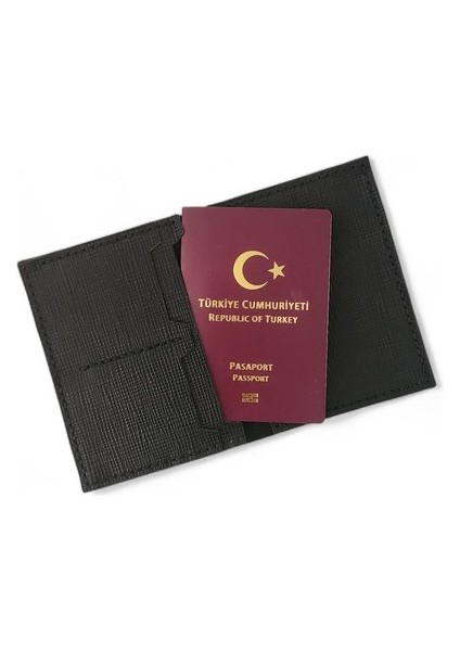 Deri Pasaportluk & Cüzdan Siyah