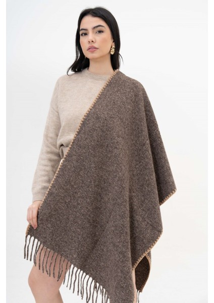 Jakarlı Kaşmir %100 Viscose Kahverengi Şal fiyatları