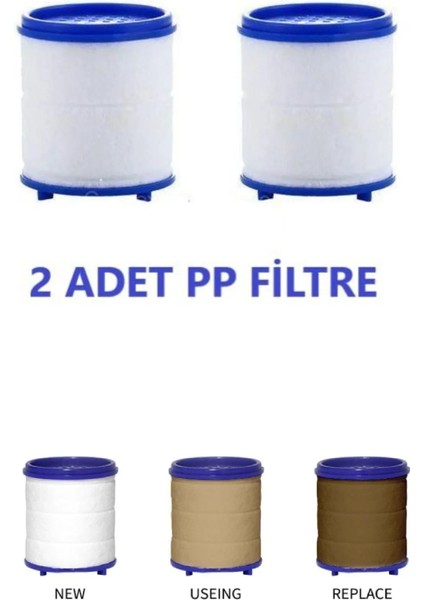 2 Ad. Su Tasarruflu Musluk Ucu Filtresi Su Arıtma Filtresi Pas Tortu ve Kireç Önleyici Filtre