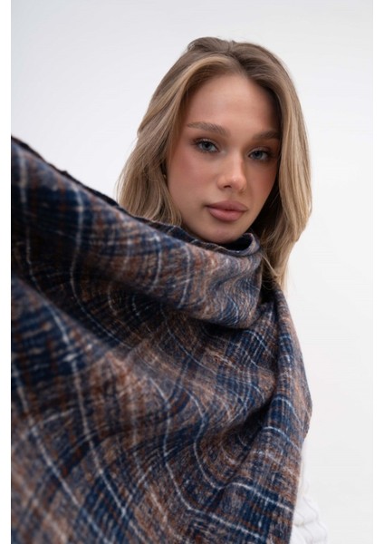 Renk Geçişli Kaşmir %100 Viscose Lacivert-Bej Şal fiyatları