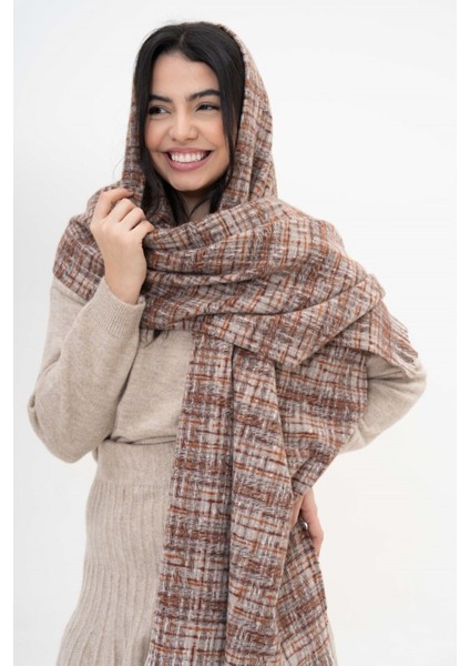Renk Geçişli Kaşmir %100 Viscose Kahve-Bej Şal fiyatları