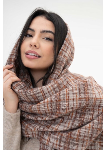 Renk Geçişli Kaşmir %100 Viscose Kahve-Bej Şal modelleri