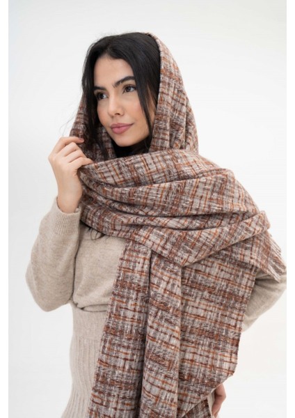 Renk Geçişli Kaşmir %100 Viscose Kahve-Bej Şal fırsatları