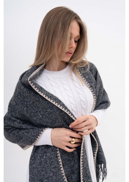 Jakarlı Kaşmir %100 Viscose Anstrasit Şal fırsatları