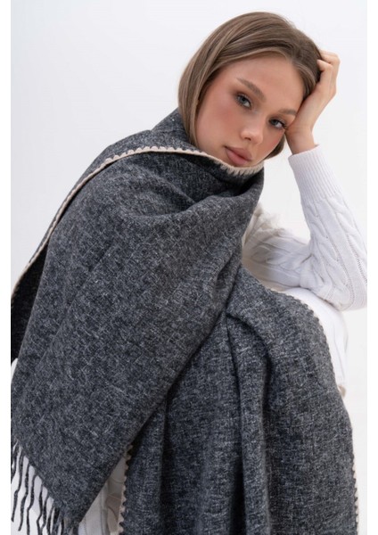 Jakarlı Kaşmir %100 Viscose Anstrasit Şal indirimleri