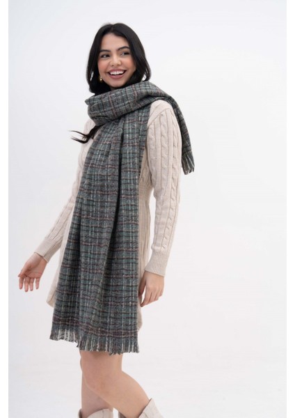 Renk Geçişli Kaşmir %100 Viscose Yeşil-Kahverengi Şal fiyatları