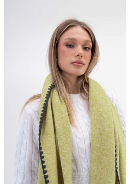 Jakarlı Kaşmir %100 Viscose Yeşil Şal fiyatları