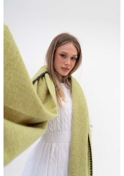 Jakarlı Kaşmir %100 Viscose Yeşil Şal fırsatları